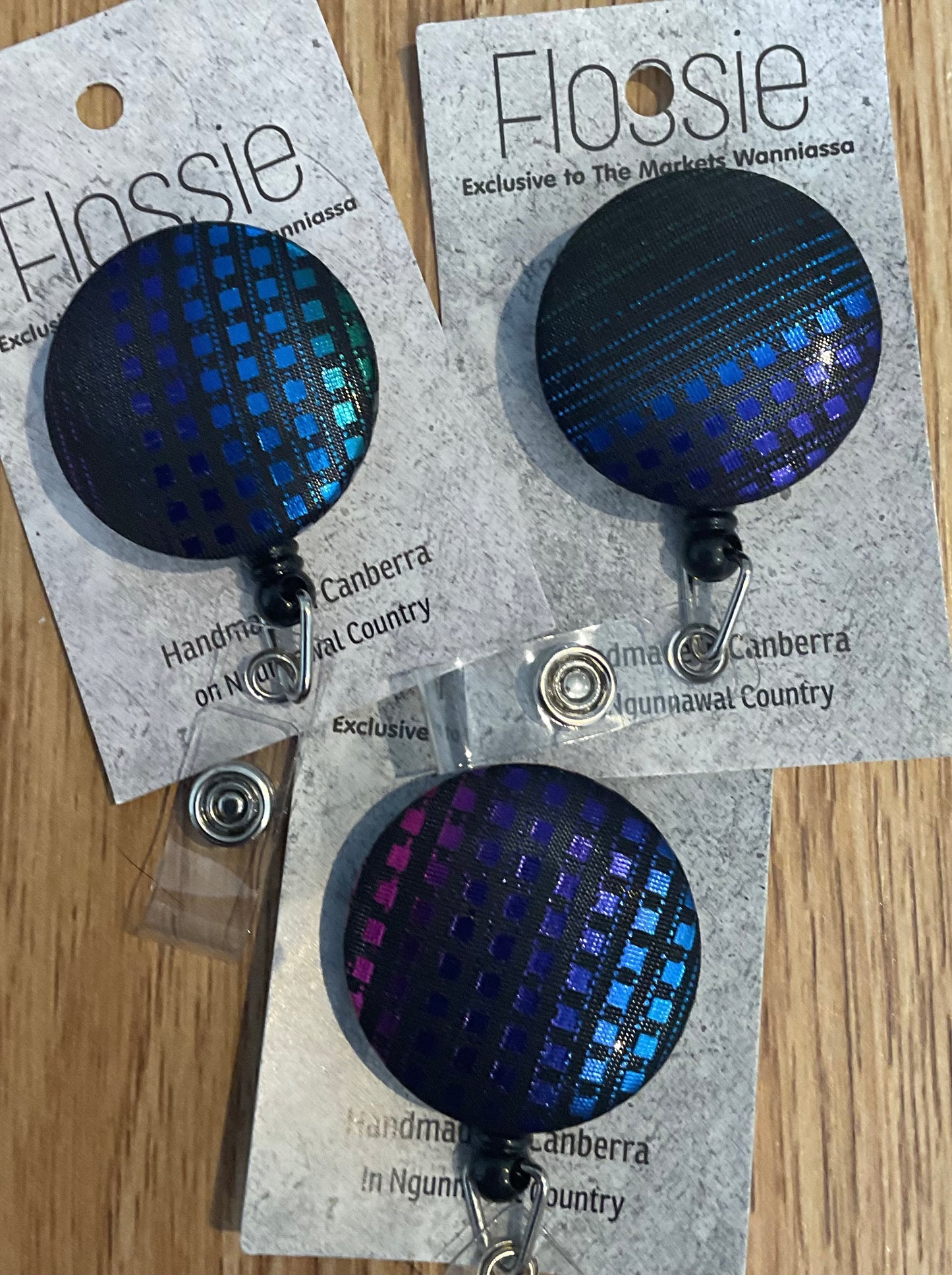 *ID Reels Blue Sheeny Squares