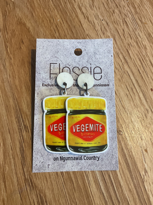 *Earrings Vegemite Dangles