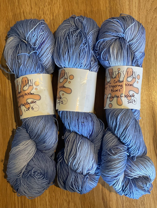 *Cottonia4 4ply 100% Cotton Yarn Blues