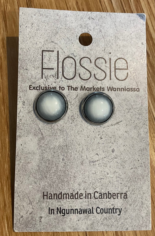 *Earrings Gemstone Dome Studs