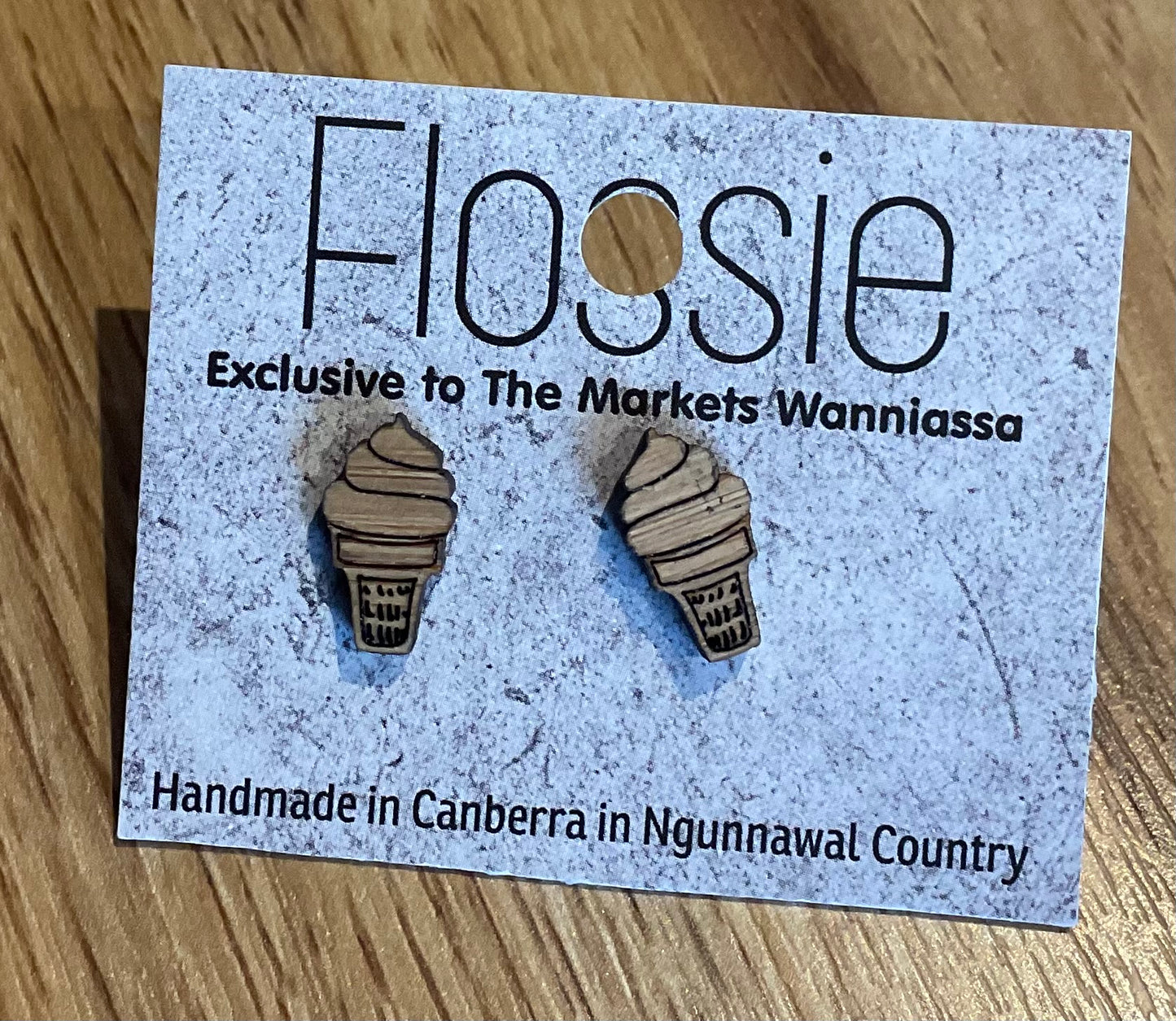 *Earrings Ice Cream Cone Studs