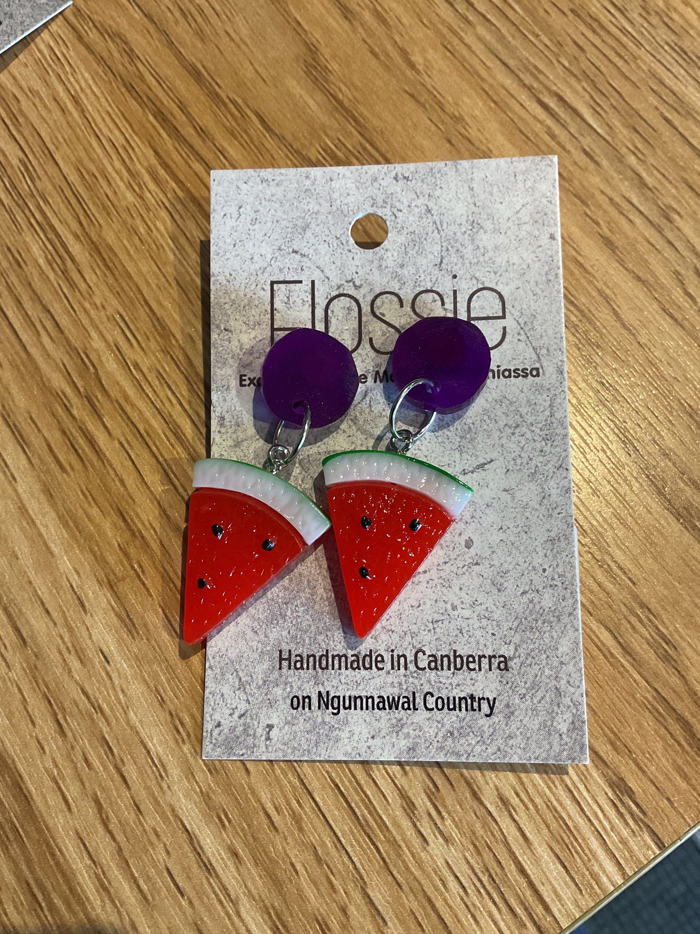 *Earrings Watermelon Dangles