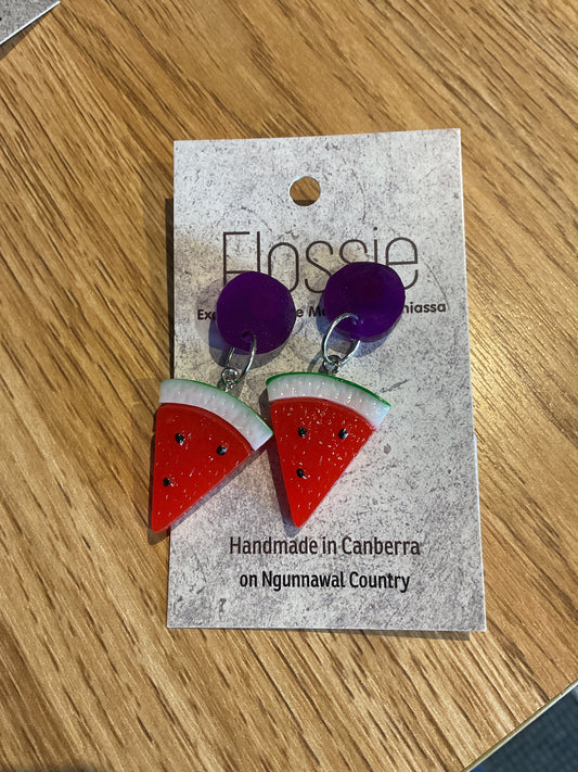 *Earrings Watermelon Dangles