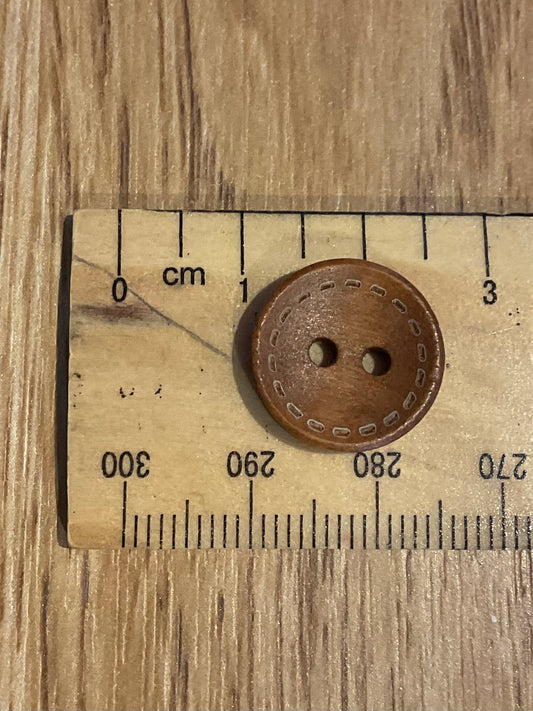 *Loose Buttons - Wooden Dark with Pattern