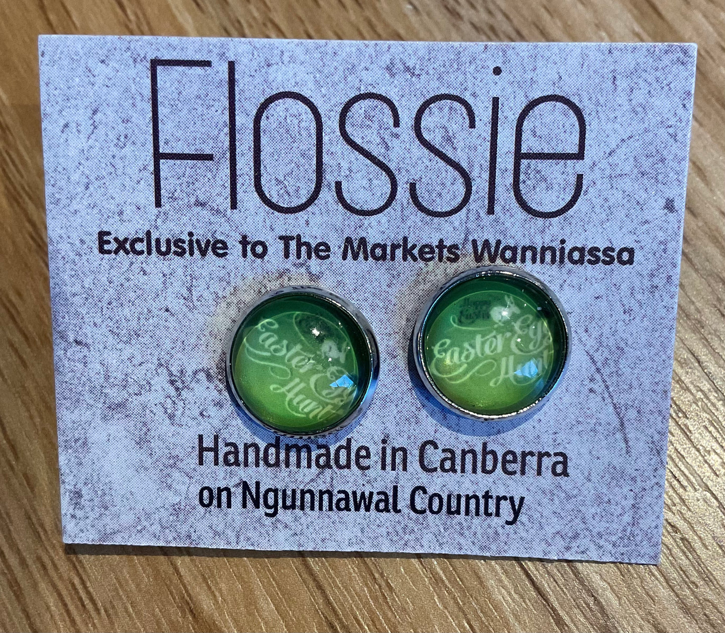 *Earrings Easter Glass Dome Studs