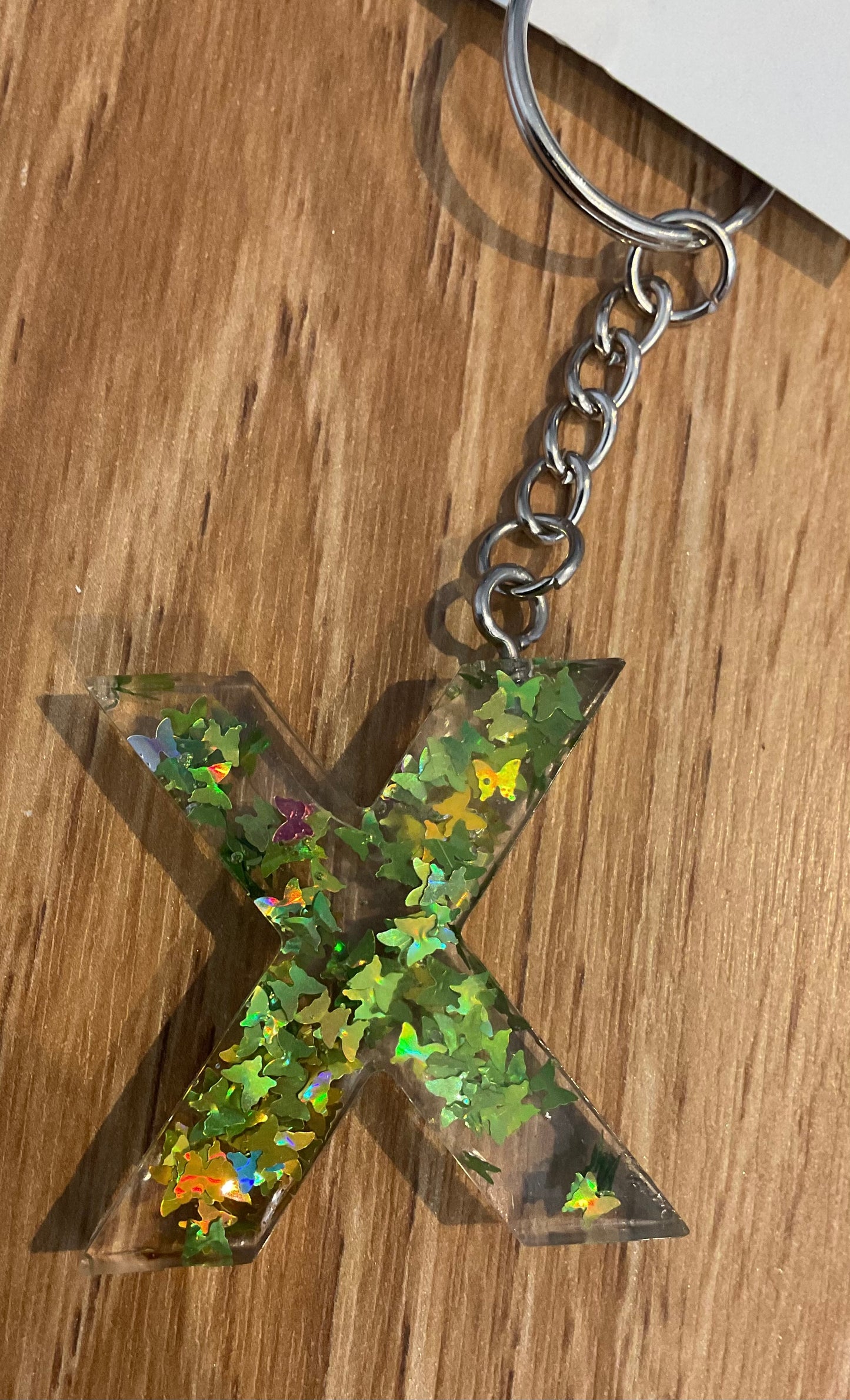 *Keychain Resin Letter X