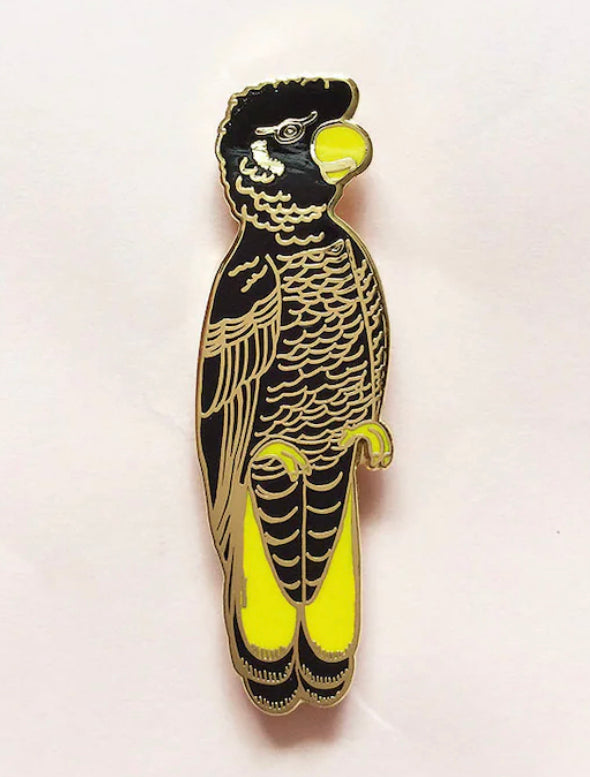 Enamel Pin - Black Cockatoo