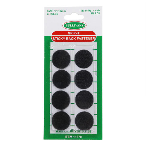 *Hook & Loop Adhesive Dots Black