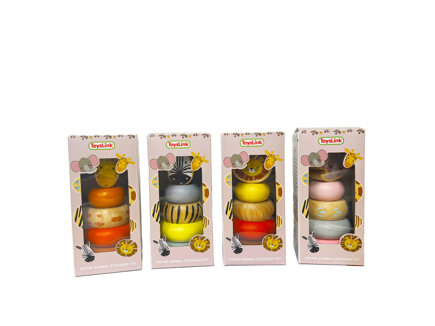 Wooden Mini Safari Animal Stacking Toy