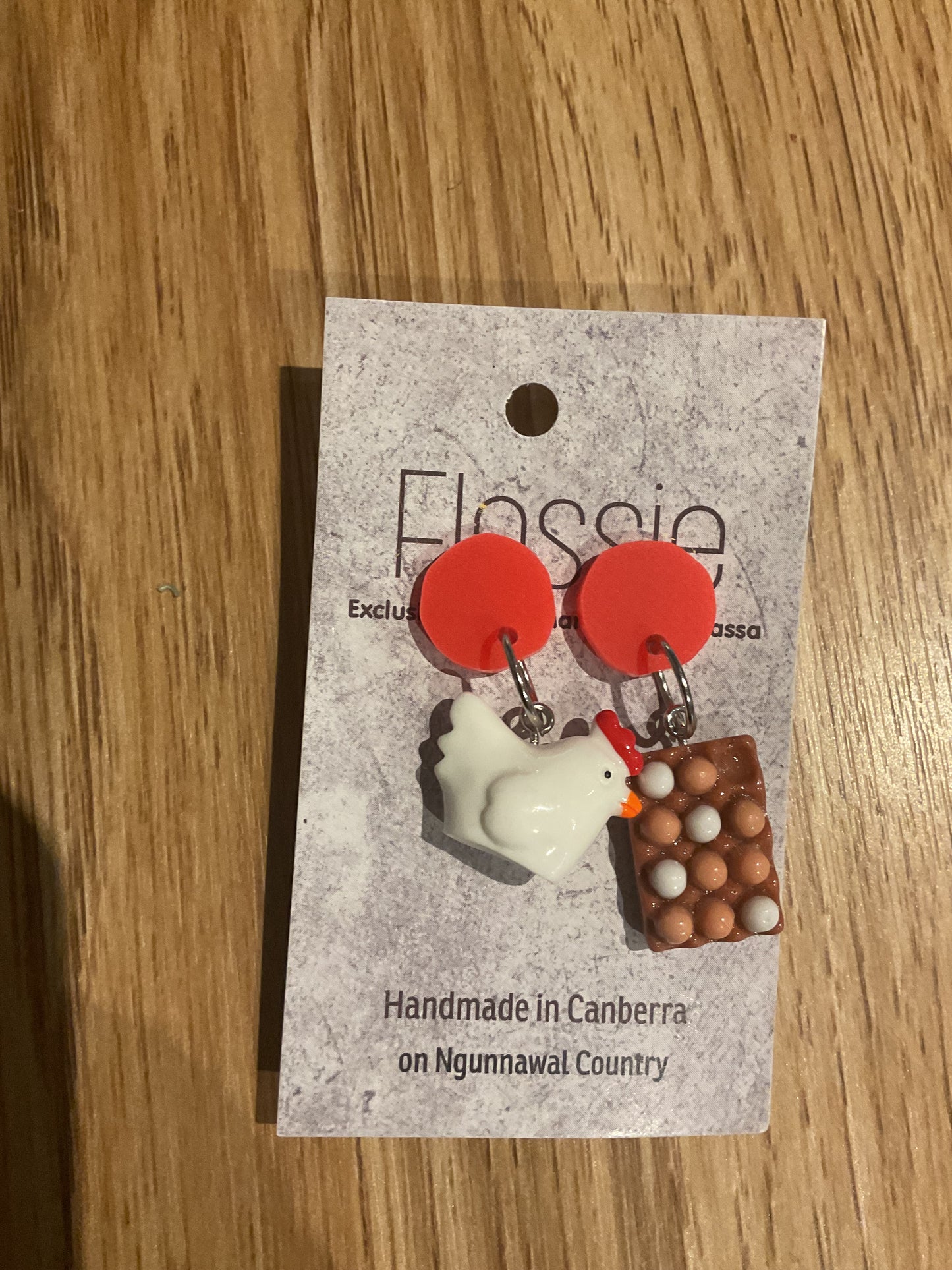 *Earrings Chicken & Eggs Dangles