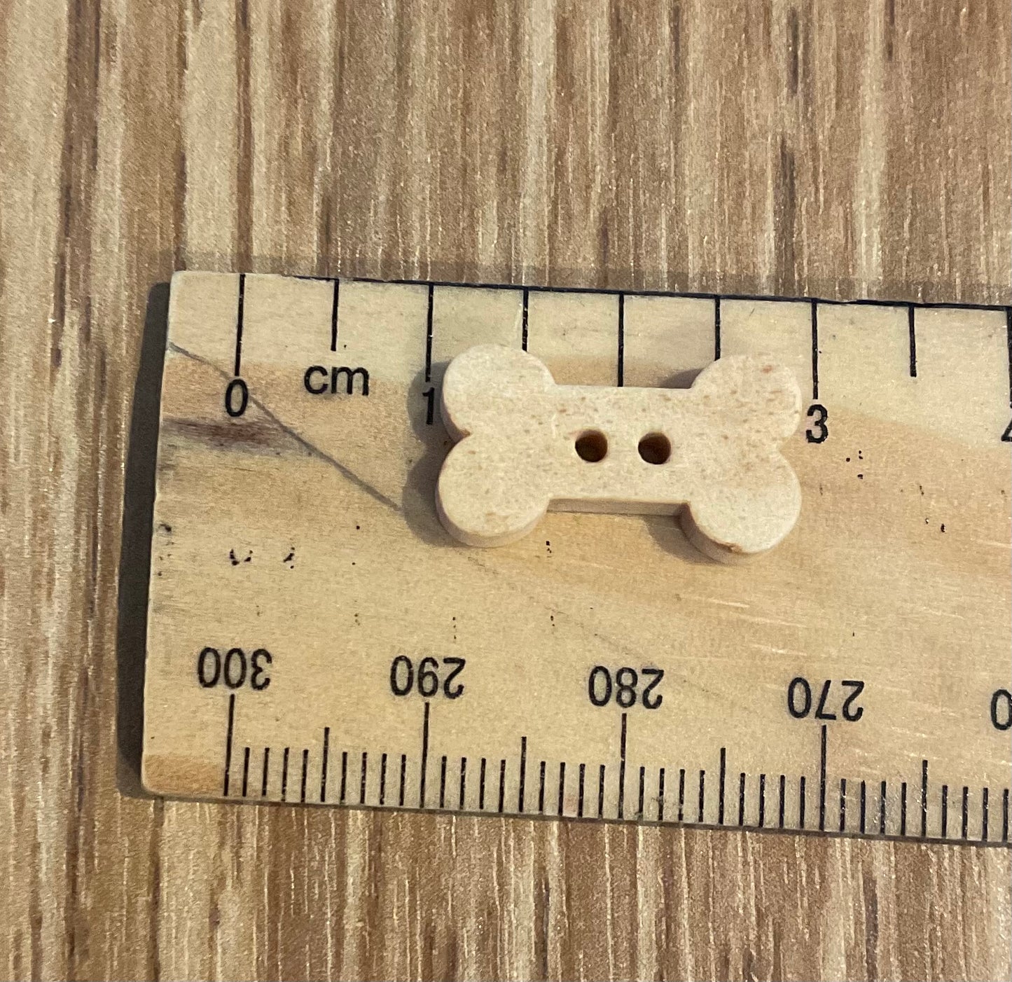 *Loose Buttons - Wooden Dog Bone
