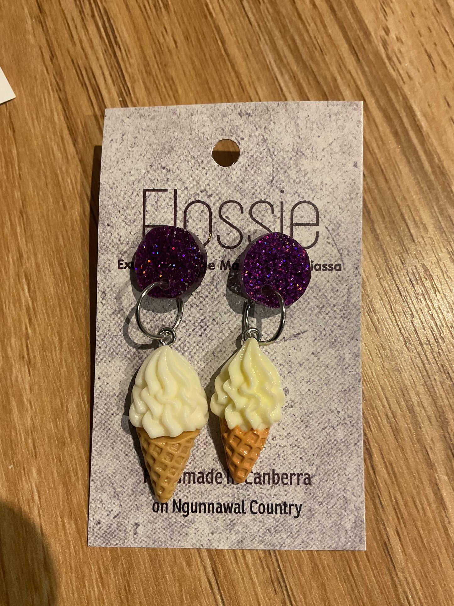 *Earrings Ice Cream Cone Dangles