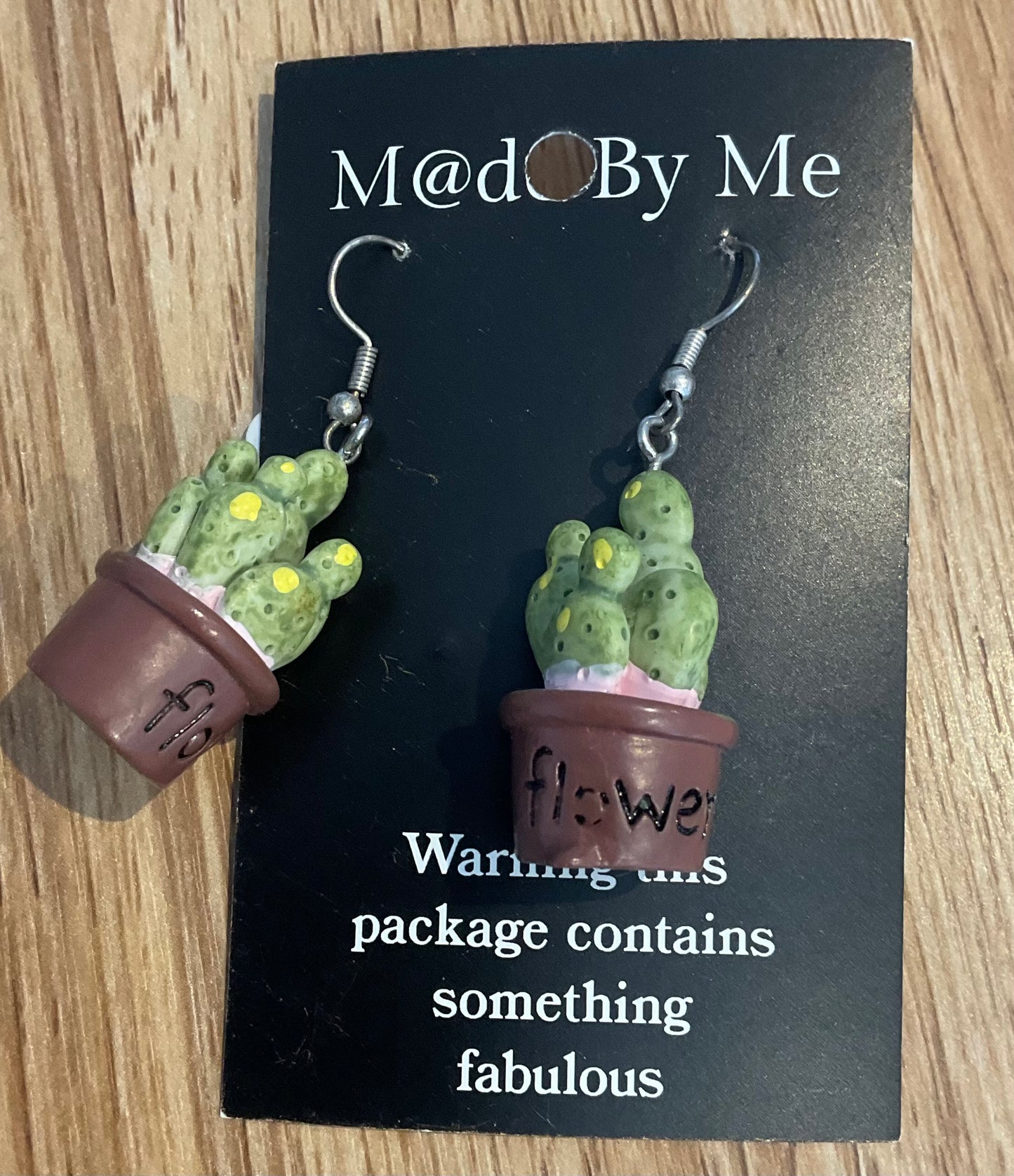 *Earrings Cactus Plant Dangles