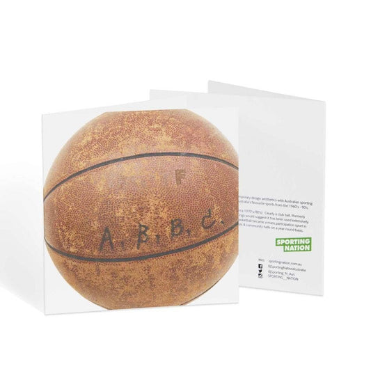 Vintage Basketball Greeting Card