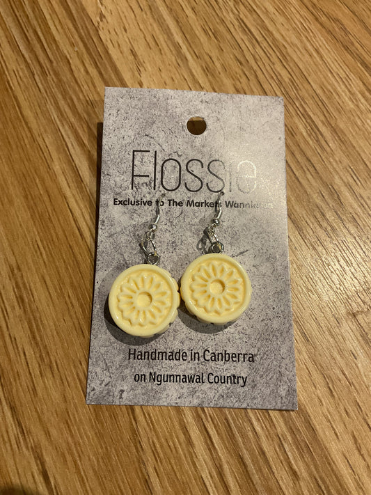 *Earrings Biscuit Dangles