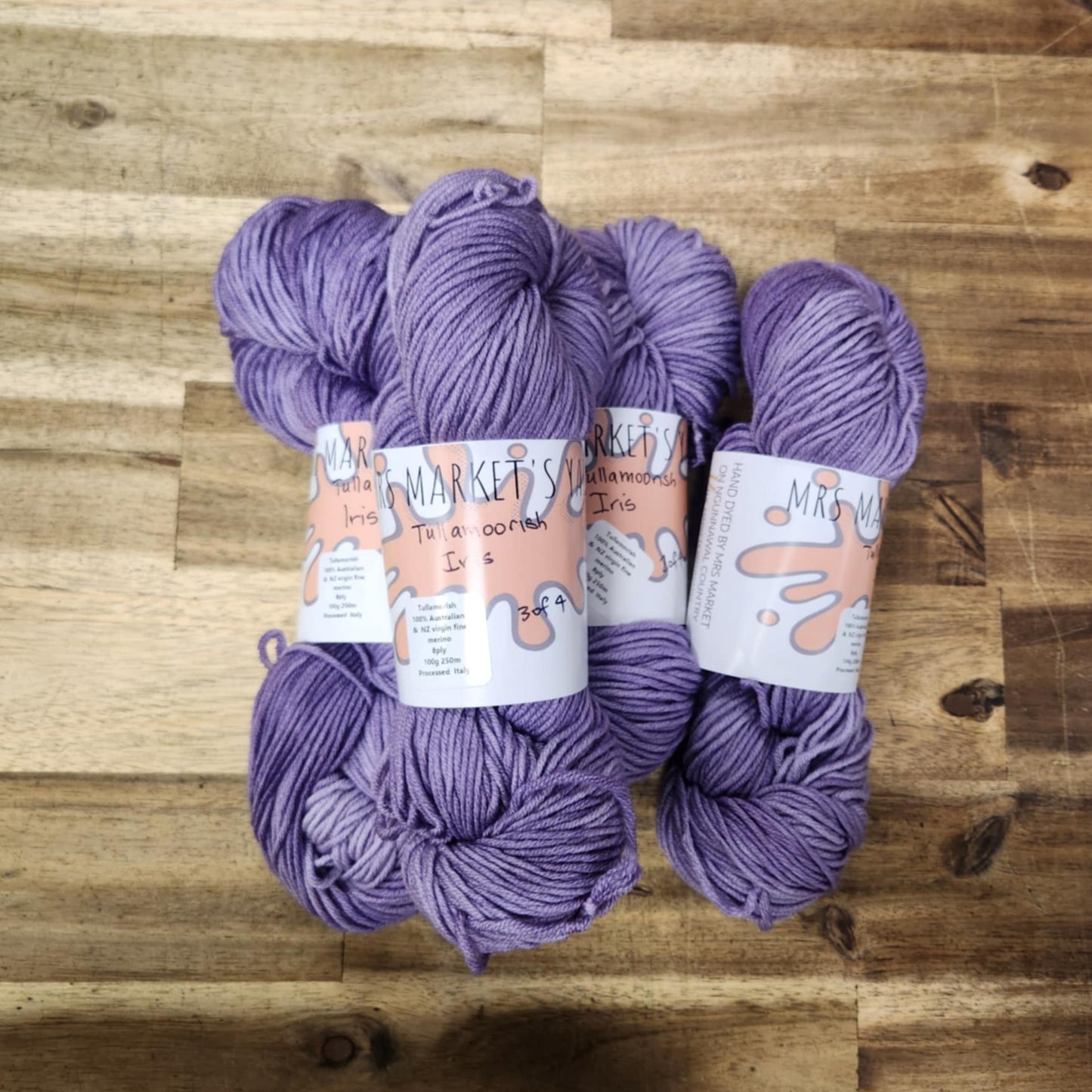 Mrs Market's Tullamorish Hand Dyed Yarn 8ply DK