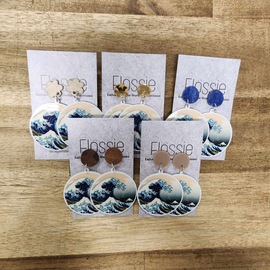 Earrings Great Wave Dangles