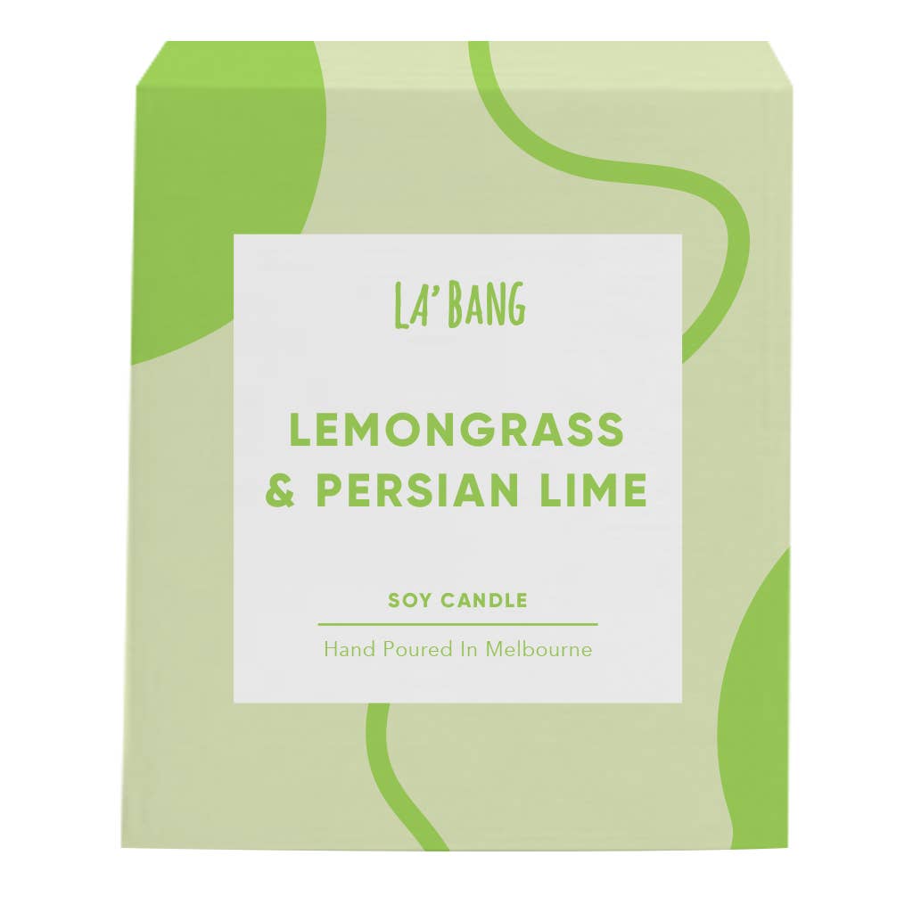 Wooden wick Candle -Lemongrass & Persian Lime