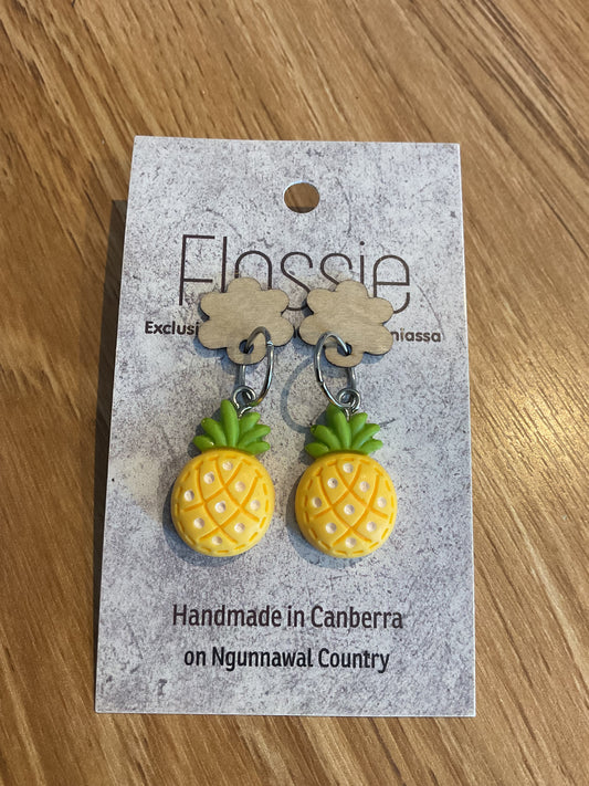 *Earrings Pineapple Dangles