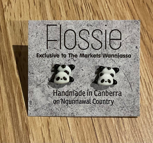 *Earrings Panda Handstand Studs
