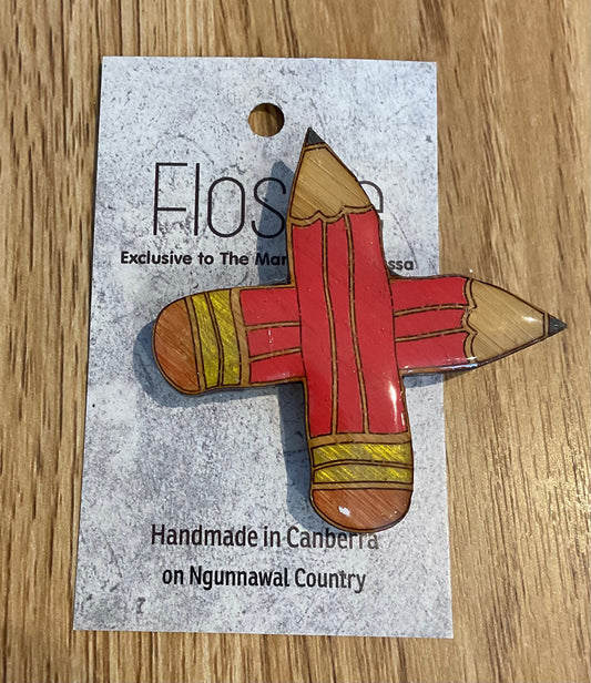 *Brooch Hand Painted Pencils