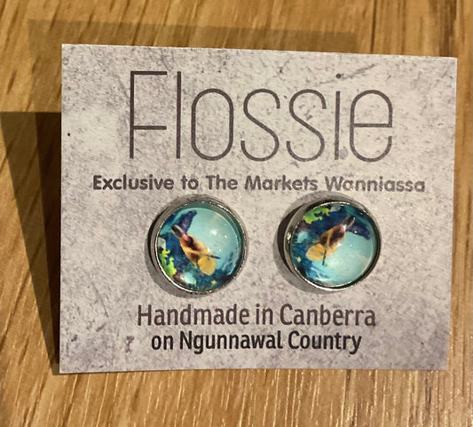 *Earrings Turtle Glass Studs