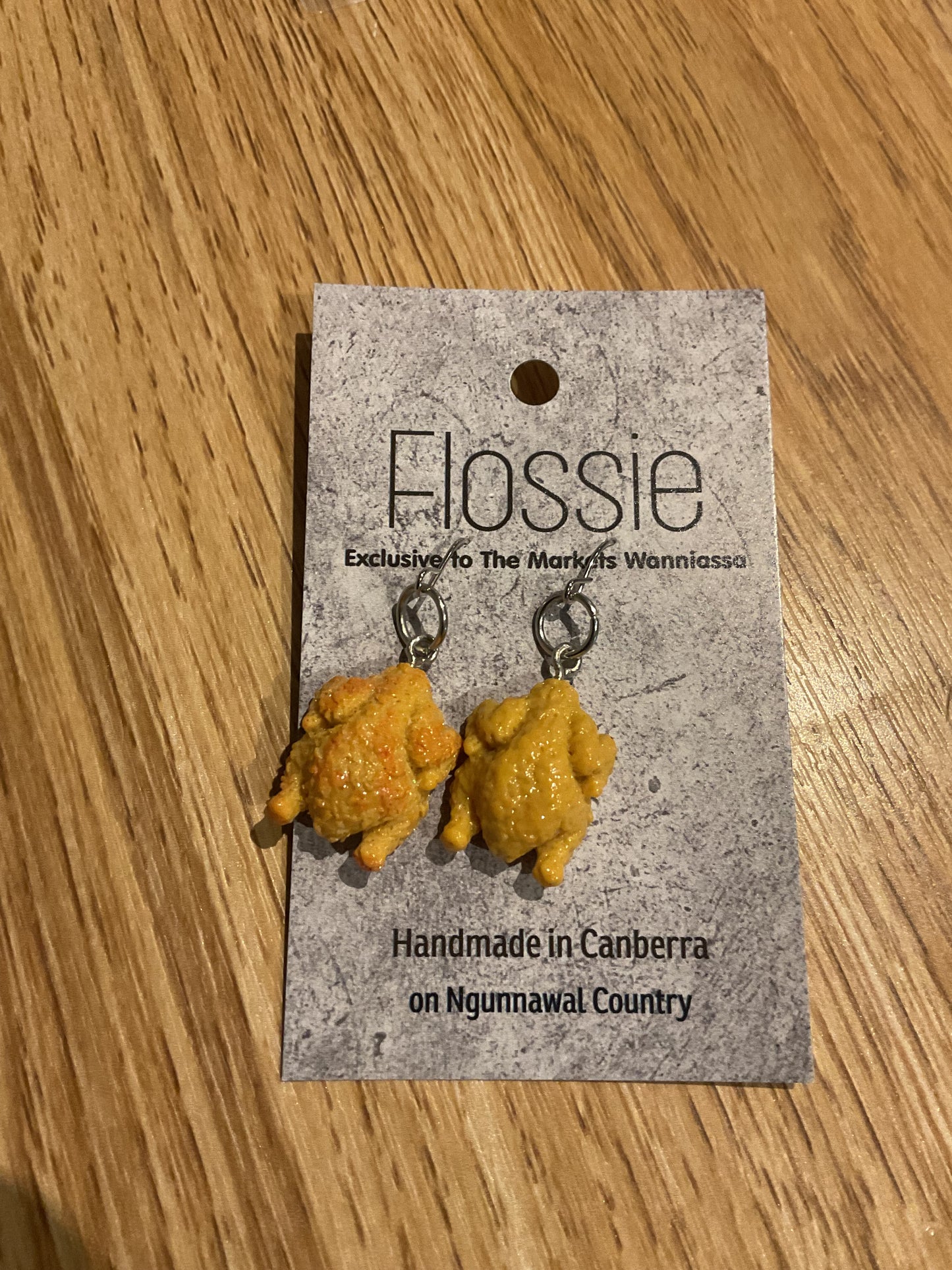*Earrings Fried Chicken Dangles