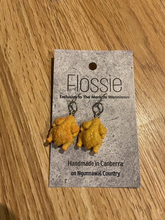 *Earrings Fried Chicken Dangles
