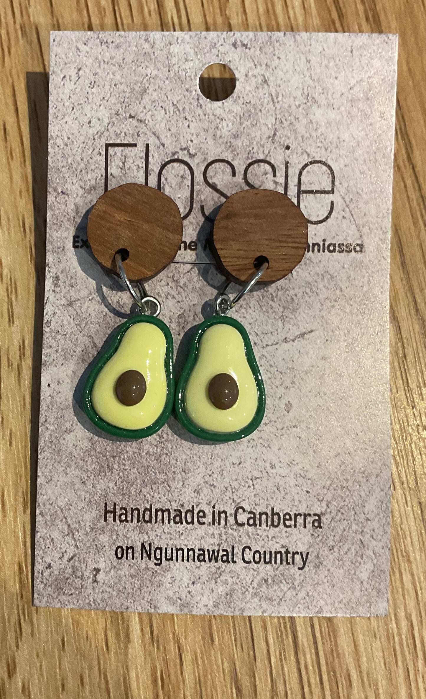 *Earrings Clip on Dangles Avocados