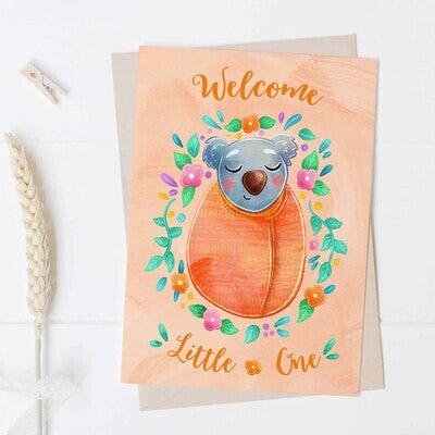 Wombat Baby Card