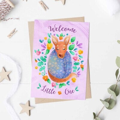 Kangaroo Baby Card