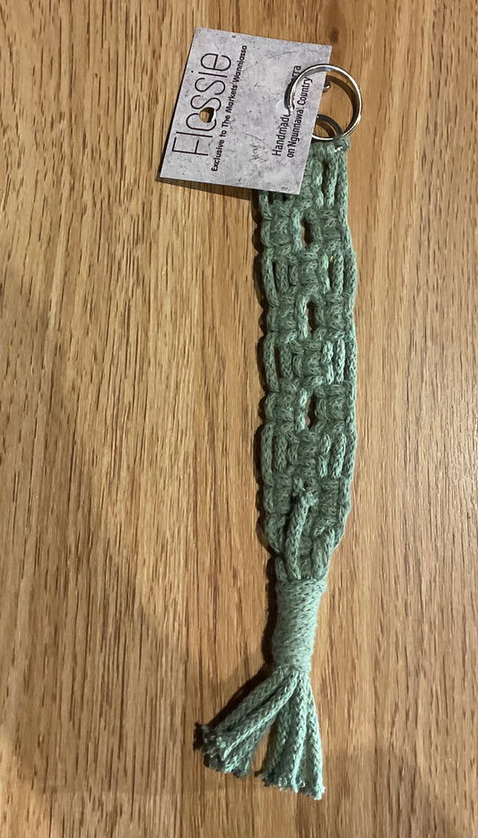 *Macrame Keychain Sage