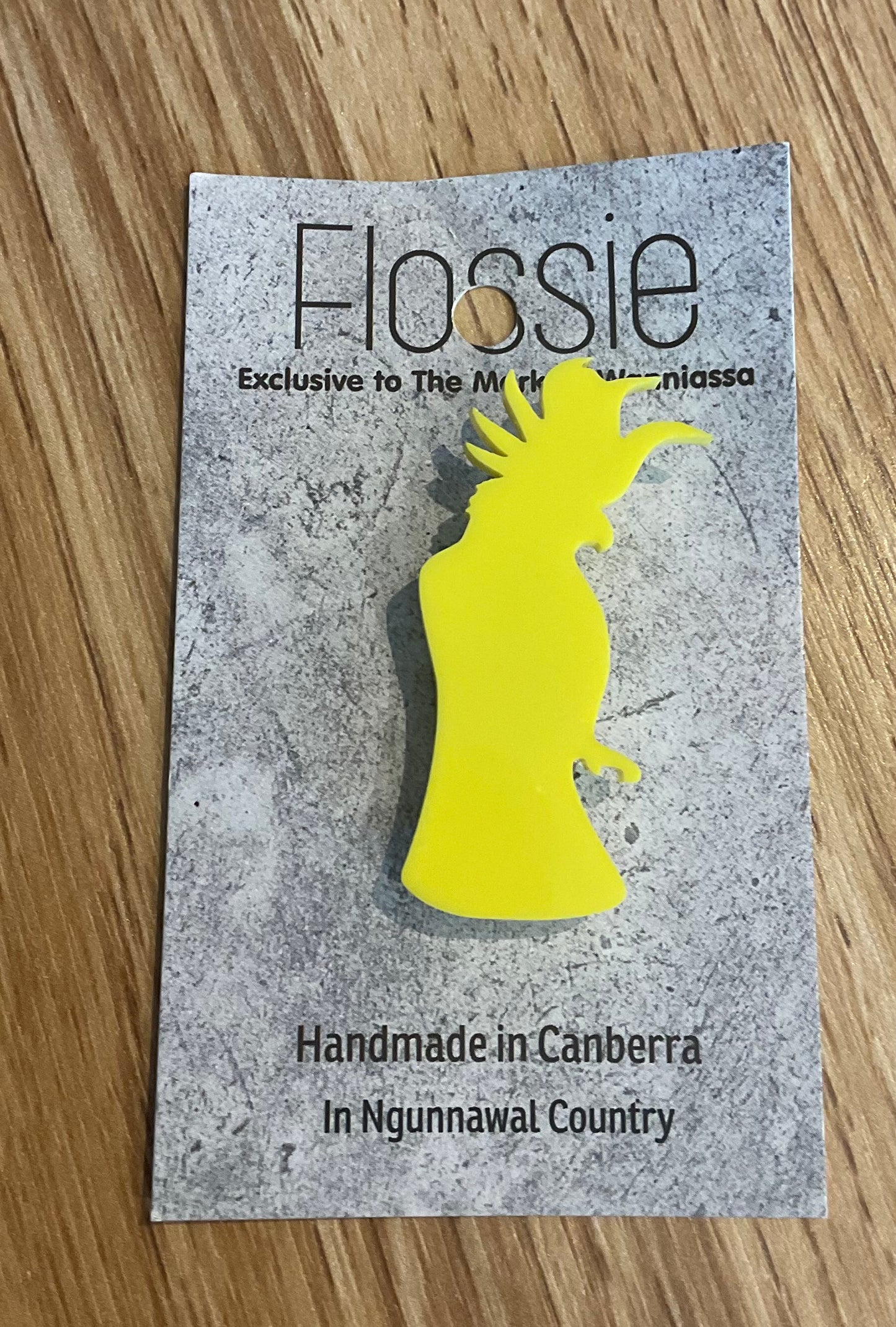 *Brooch Yellow Cockatoo