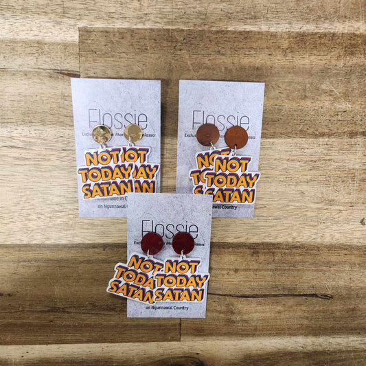 Earrings Not Today Satan Dangles