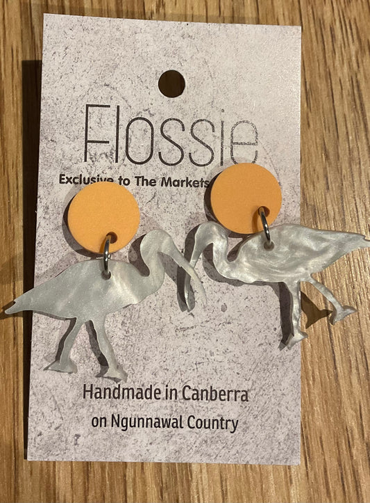 *Earrings Acrylic Bin Chicken Dangles