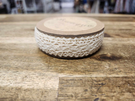 Ribbon per Roll - Cotton Lace Cream