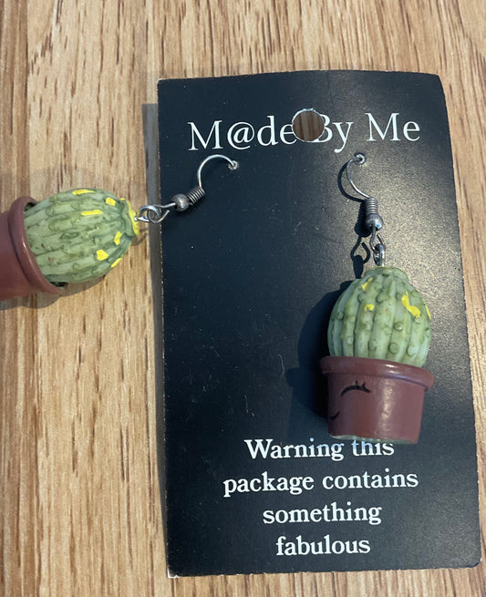 *Earrings Cactus Plant Dangles