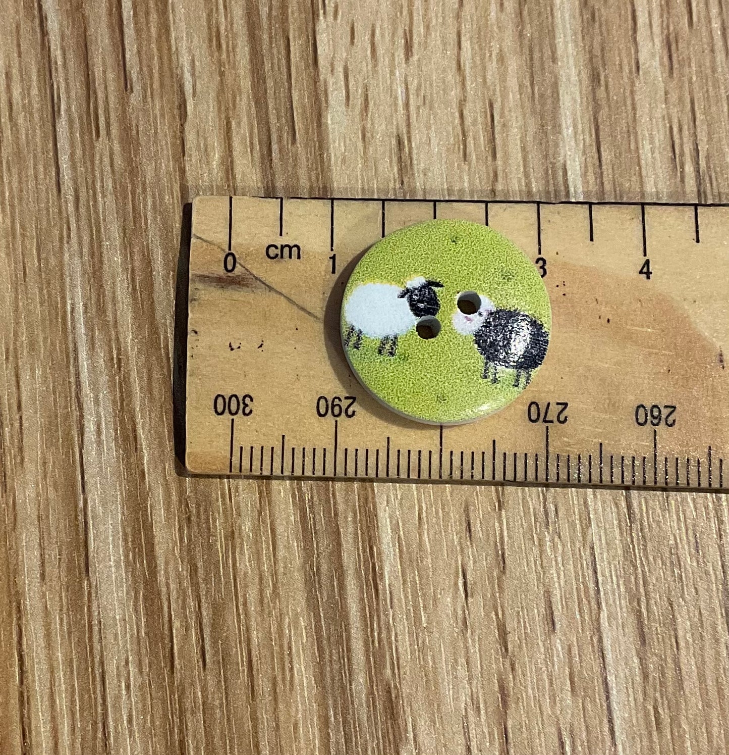 *Loose Buttons -Wooden Sheep Print
