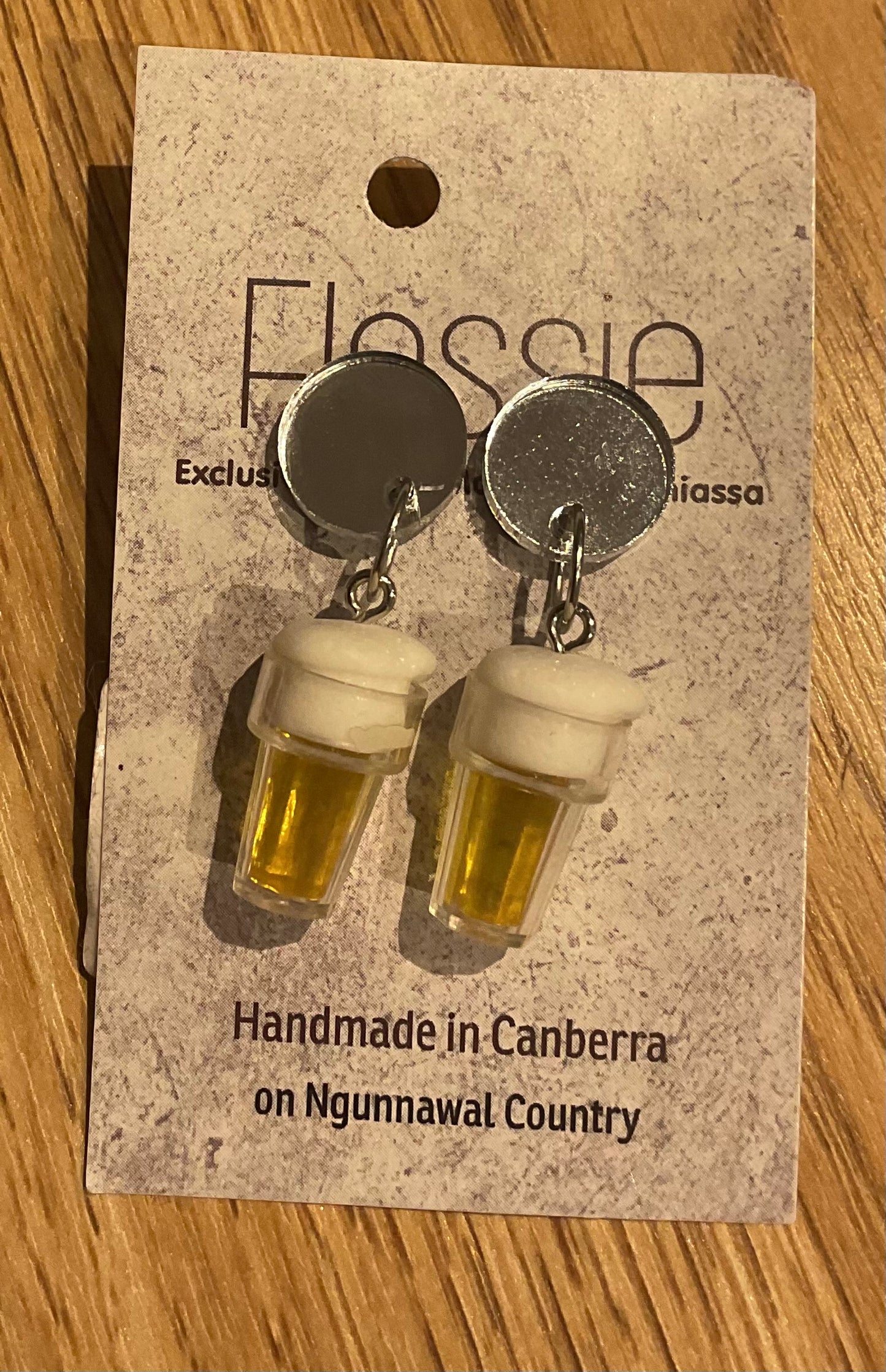 *Earring Beer Schooner Dangles