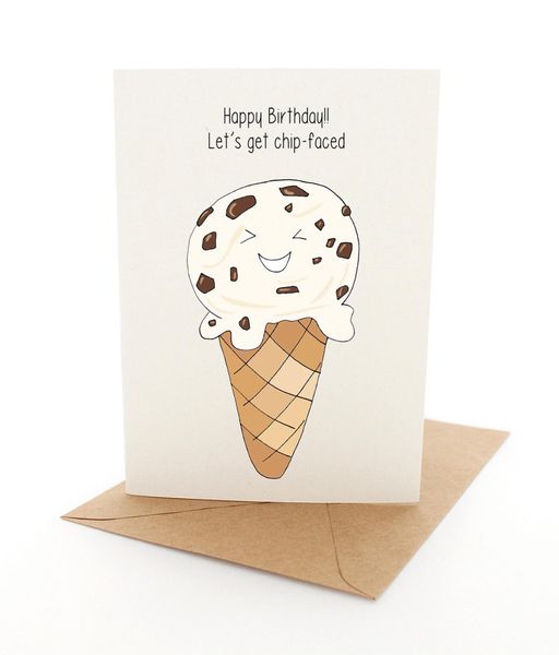 Greeting Card Punny Ice-Cream