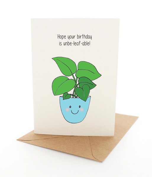 Greeting Card Punny Plant