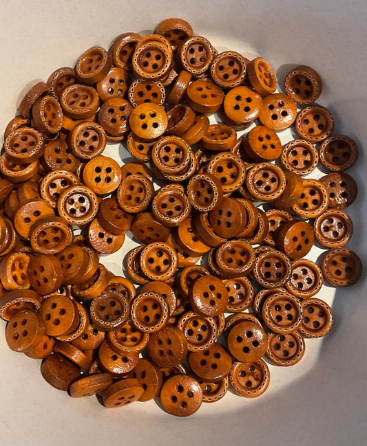 *Loose Buttons -Wooden Round