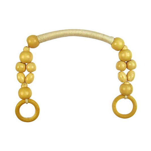 Bag Handles - Rope with Wooden Beads 460mm