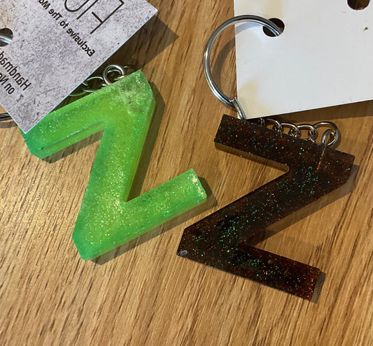 *Keychain Resin Letter Z
