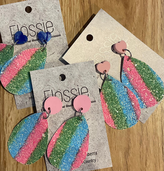 *Earrings Bright Glitter Dangles