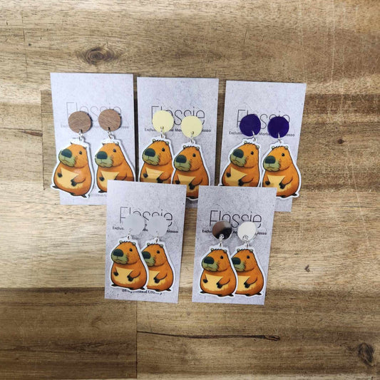 Earrings Capybara Dangles