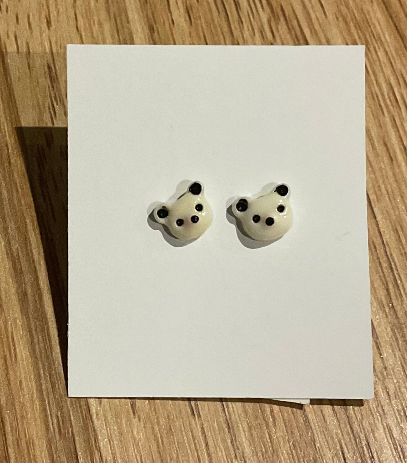 *Earrings Panda Face Studs