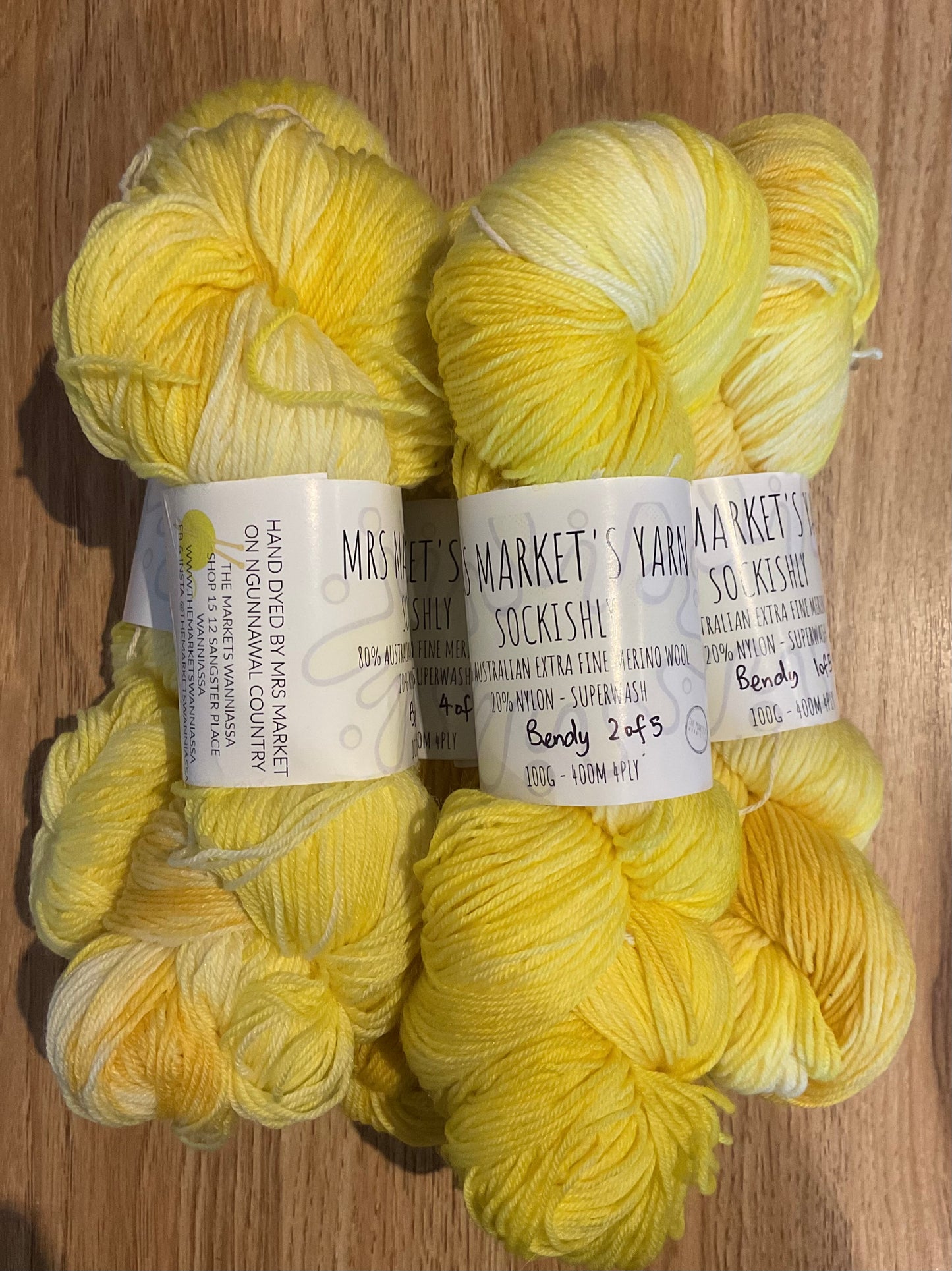 *Sockishly Yarn 4ply Bendy