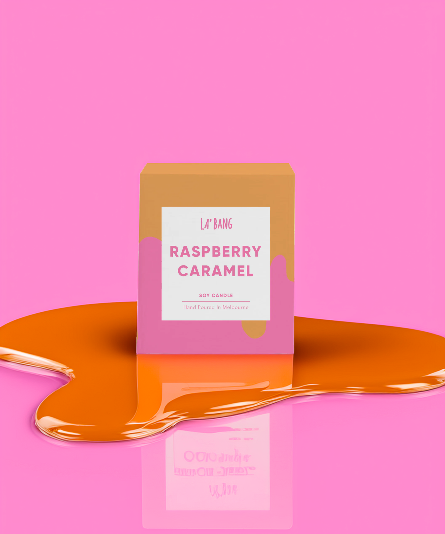Wooden wick Candle - Raspberry Caramel