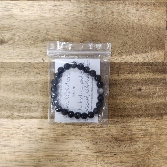 Beaded Bracelet - Silver Obsidian